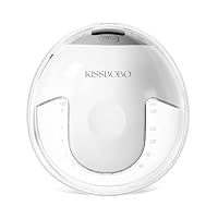 KISSBOBO Elektrische Milchpumpe, 4 Modi, 19 Stufen, Freihändig, Starke 280 mmHg Saugleistung, Hilft Müttern, Mehr Milch zu Produzieren (1 Stück/Weiß)