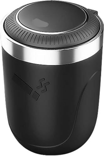 LINJIHOL Car Cigarette Ash Ashtray For Jaguar EPace (2017-2022),Portable Ash Tray Flame Retardant Ashtrays Stainless Smokeless Lid Smell Proof.