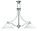 Hinkley 4662BN Transitional Two Light Linear Chandelier from Bolla Collection in Pwt, Nckl, B/S, Slvr. Finish, See Image