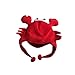 NUOBESTY Crabe Rouge Chapeaux Drôle Chapeau en Peluche Tête Bopper Casquette de Homard Bandeau Cosplay Photo Accessoires Jouet en Peluche pour Anniversaire Carnaval Fête Costume Accessoires
