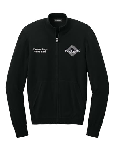 INK STITCH Men Sw2901 Custom Embroidery Add Logo Texts Easy Care Full Zip Sweaters