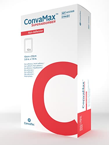 Convamax Superabsorber Non-Adhesive Dressing 4"X8" Soft Absorbent Wound Dressing With High Fluid Retention, 422568, Box Of 10 #TOP17