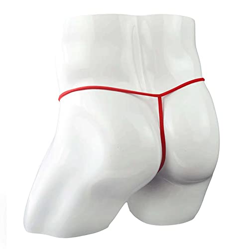 COMLIFE Men's Bulge Pouch Thongs Underwear Low Rise Butt-flaunting T-back Thin String Underpants4
