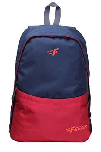 gear 26 ltrs navy blue and beige casual backpack