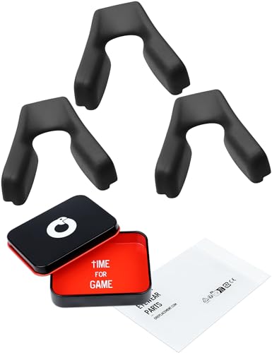 Image of 3 Pairs Ultra Soft Silicone Sunglass Nose Pads for Oakley Flight Jacket OO9401 /Field Jacket OO9402, Push-in Anti-Slip Glasses Nose Piece Replacement Kit Black