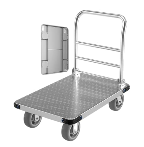 Carretilla plegable con plataforma y ruedas resistente miniatura 1