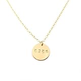Hebrew Love Necklace – Handmade 14K Gold Filled Pendant, “Ahava” Hebrew Word for Love, Inspirational Jewelry