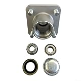 Per 1981-2003 Golf Cart Bearing Seat Kit Compatibile con OEM Parte 1011892 Gruppo mozzo anteriore in lega con copertura antipolvere in metallo Coni cuscinetto paraolio