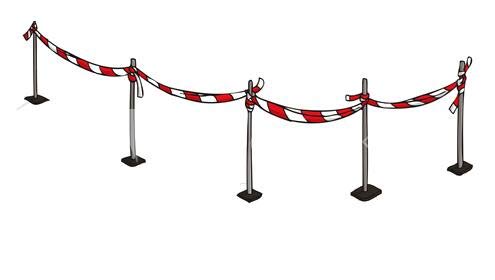 12 Rubalises de marquage Rouge et Blanc 50 mm x 100 m Ruban de signalisation Rouleau de marquage pour Respect Distance de sécurité, distanciation Sociale, balisage périmètre sécurité, Zone de Danger