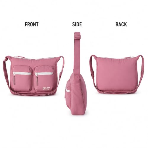 Image of Reebok Crossbody Bags for Women - Lightweight Nylon Small Cross Body Bag Purse with Adjustable Strap for Casual Travel