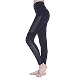 Sportart: Yoga YUJIAKU Elastische hohe Taille Sexy Mesh Patchwork Hüfte drücken atmungsaktiv Nylon Stretch Yoga Bodybuilding Training Sportbekleidung Leggings