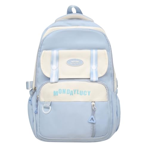 Mochila escolar vintage japonesa juvenil con compartimento de laptop y libros de nailon