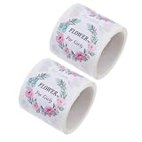 2 Rollen Briefumschlag Verschlussaufkleber Blumenmotiv