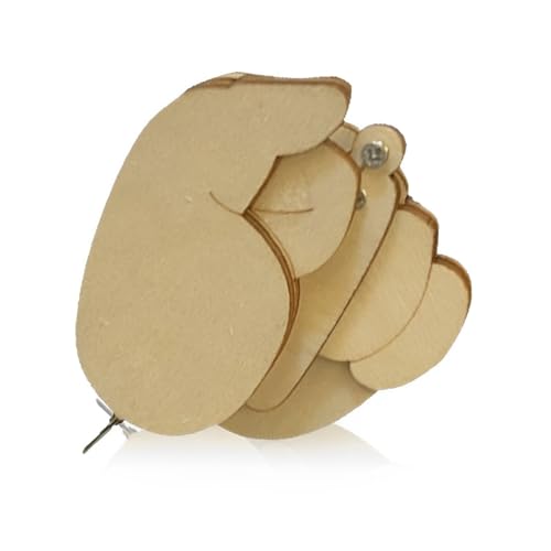 CPJJ Broches Amusantes en Bois,Broche en Forme de Majeur,Pré-assemblé,Sans Assemblage,Broche Interactive d'Expression d'humeur Cadeau Sympa pour Homme et Femme