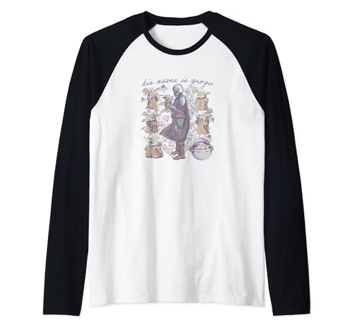 T-shirt baseball Grogu Star Wars haut raglan anti-irritation pour peau sensible