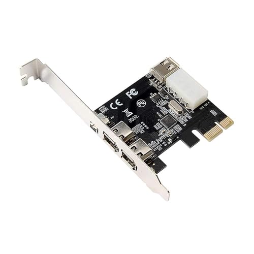 Image of BigPlayer PCIe Firewire 1394a Card - 3-Port IEEE 1394 Adapter for Video Capture, Audio Interface & DV Devices - Compatible with Windows 11 /10 /8 /7