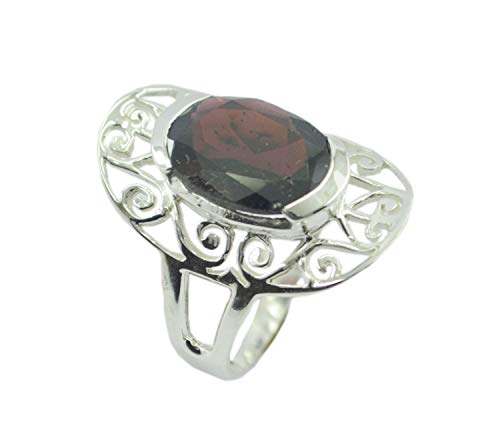 Bague de rotation en argent 925 bicolore rouge le cadeau idéal pour elle