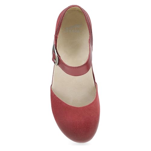 Image of Dansko Mae Mary Jane for Women - Dual-Density Cork /EVA Midsole and Lightweight Rubber Outsole Provide Durable and Comfortable Ride on Patented Stapled Construction