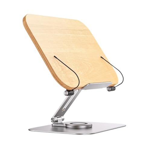 CHUNXVLI Atril para Libro De Cocina Estantería De Lectura Estantería Ajustable con Base Giratoria Plegable For Escritorio,Cocina Soporte De Libros para Lectura
