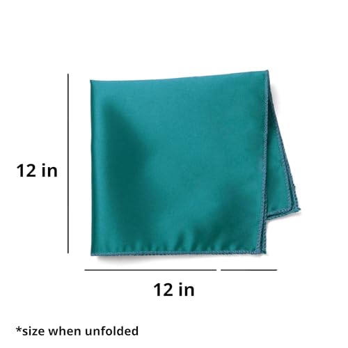 Image of tiemart Solid Color Pocket Squares for Men | For Suits, Perfect for Wedding Parties, 12 x 12 inch / 30 x 30 cm