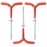 BESTonZON 氷上釣り用スパイラルアンカーステーク杭ねじ込む地上アンカー 耐久性構造と最大安定性屋外キャンプ ハイキング対応 3個セット