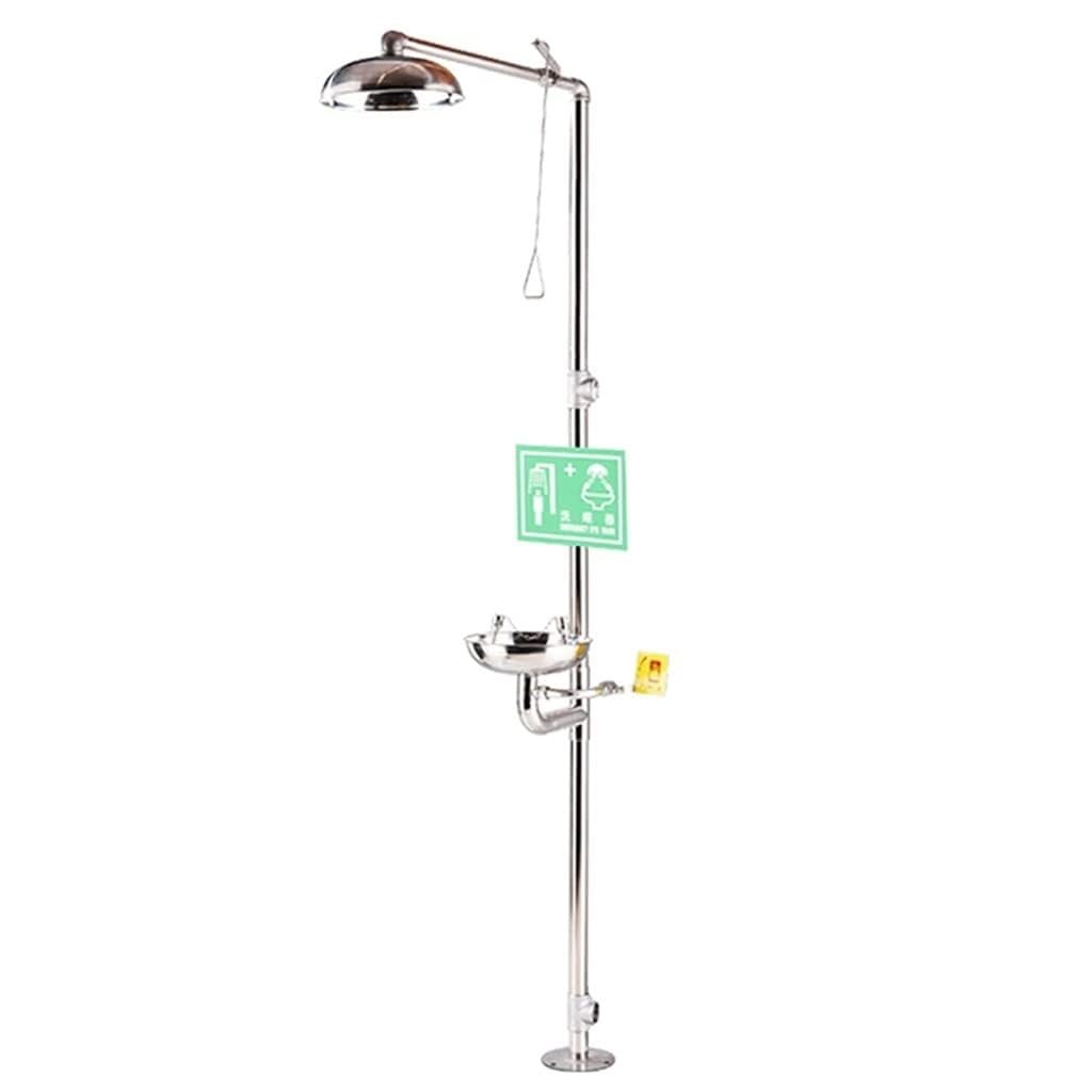 Estación lavaojos de Emergencia, lavaojos y Ducha Combinados de Acero Inoxidable, caudal de 12 l/min.