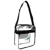 Littlearth NFL Miami Dolphins Clear Crossbody Carryall, Team Color, 12' x 12' x 6'
