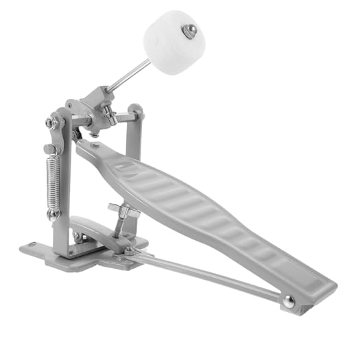 Hemobllo Pedal Simple para Batería Profesional Martillo Ajustable Accesorio de Repuesto de Metal Plateado para Bombo Compatible Batería Infantil y Equipo Música Profesional