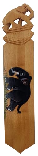 Marque-page en bois Éléphants pour vos moments de lecture