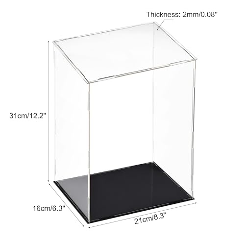 uxcell Acrylic Clear Display Case Box Dustproof Protection Showcase Cube Collectibles Show Box 7.9x5.9x11.8inch by uxcell - Image 2