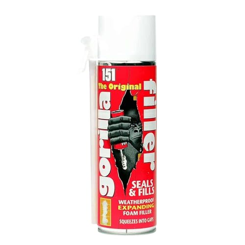 FERRIS | The Original Gorilla Filler [1 x 500ml] Weatherproof Expanding Foam Filler | Securely Seals & Fills Squeezes into Gaps | Suitable for Filling Sealing Gaps & Cavities