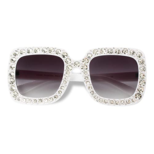 Freckles Mark Rhinestone Oversized Sunglasses Womens Men Trendy Square Party Glasses for Concert Disco Outfit2