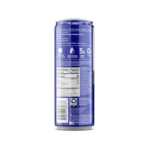 Optimum Nutrition 1086142 Amino Energy Sparkling Hydration Drink, Electrolytes, Caffeine, Amino Acids, Bcaas, Sugar Free thumb #9
