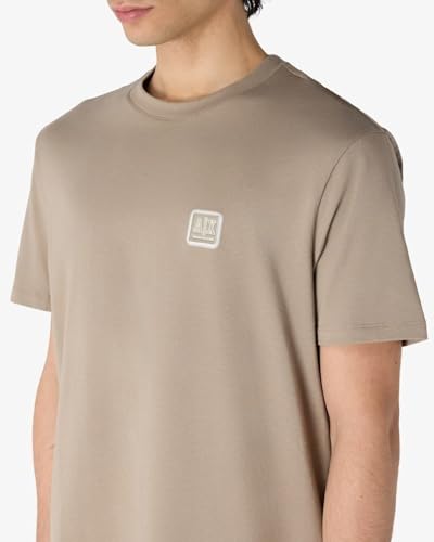 T-shirt Armani Exchange avec patch logo luxe en éco-cuir