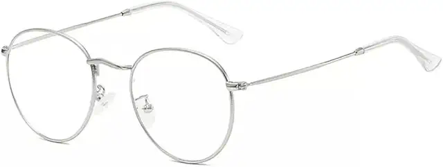 Occhiali da Vista Uomo: Montatura Metallo Retrò con Filtro Luce Blu Anti Affaticamento