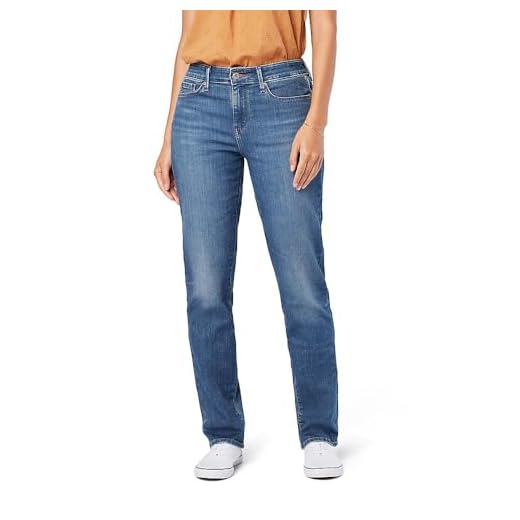LEVI STRAUSS SIGNATURE Gold Women's '03 Essential Mid Rise Straight Jeans