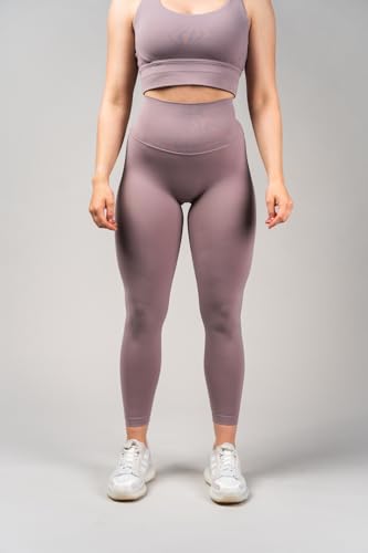 Leggings tiro alto violeta m pure con tejido elástico moldeador