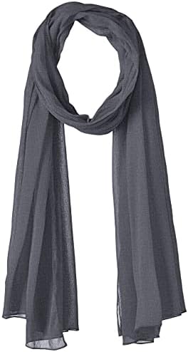 Amazon Brand - Hikaro Chiffon Scarf Lightweight Soft Sheer Long Head Wrap Solid All Season 36x72