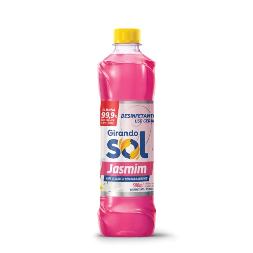 Desinfetante Perfumado Jasmim Girando Sol 500Ml, Desinfetante Líquido De Uso Geral, Rosa, ... Desinfetante Perfumado Jasmim Girando Sol 500Ml, Desinfetante Líquido De Uso Geral, Rosa, ...