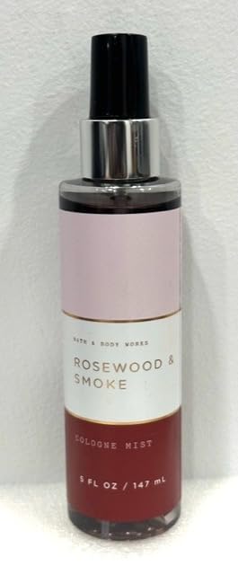 Bath & Body Works Men's Collection Rosewood & Smoke Bundle Deluxe Set- Cologne Mist, Shower Gel, Body Cream, and Hydrating Hand Cream - All In A Bag