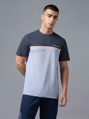 Image of TECHNOSPORT Men's Slim Fit Half Sleeve Crew Neck T-Shirt, MATPIQ Quick Dry Moisture Wicking Stretchable Sports Gym and Casual Wear