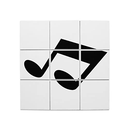 Carreaux céramique décoratifs pour salon mélomane avec fresque murale solfège et notes musique