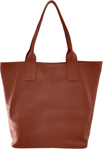 Bolsa Grande Feminina Tote Alça De Ombro Moderna Trabalho, Casual, Chique (Caramelo)