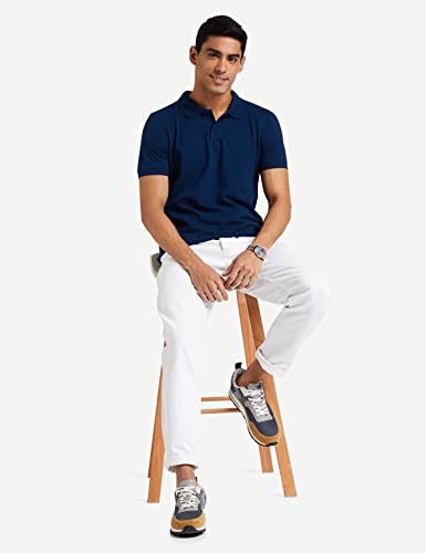 Image of Amazon Brand - Symbol Men's Cotton Rich Solid Polo Tshirt | Collar Tshirts | Half Sleeves | Plain-Regular Fit (Available in Plus Sizes and Combo Pack of 2)