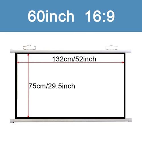 Pantalla de proyector manual 60 pulgadas 16:9 miniatura 7
