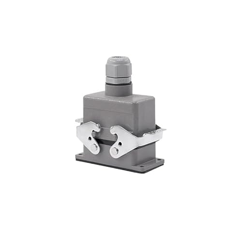 IIUUAYUVI Heavy Duty Connectors HDC-HE-006 010 016 024 032 048 16A Screw Connection 500V Industrial Rectangular Aviation Connector Plug(Hdc-he-016-2)