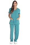 Just Love Stretch Solid Scrub Sets for Women 6828-NEW-TEAL-S