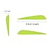 M.SJUMPPER ARCHERY Arrows Vanes Fletches 3 Inch Plastic TPU Fletching for Hunting Targeting Arrow (51 Pack) (Neon-Yellow)