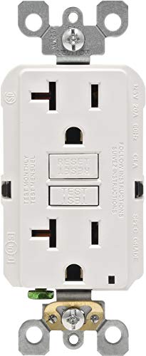 Mfg R02-GFNT2-0KW Self-Test GFCI Outlet44; White - 20 A & 125 V