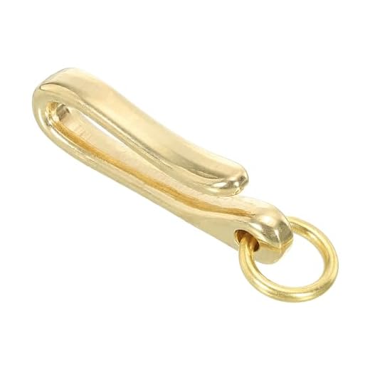 PATIKIL Llavero en Forma de Gancho en U, de Latón Macizo de 2" de Largo, para Sujetar Carteras, Cinturones Y Llaveros en Forma de Gancho para Cadenas de Carteras Y Bolsillos.